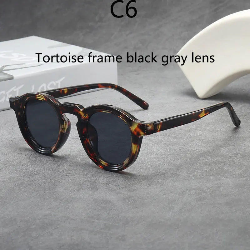 2025 Retro Thick Framed Oval Sunglasses For Men American Style Gray  Eyewear Retro Leopard Print Glasses UV400 Prescription