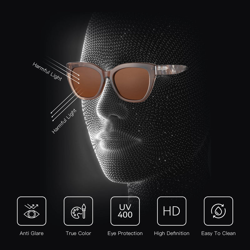 ZENOTTIC 2025 Butterfly Polarized Sunglasses Women's Thick Frame Shade UV400 Protective Acetate Sun Glasses  Fashion Shopping