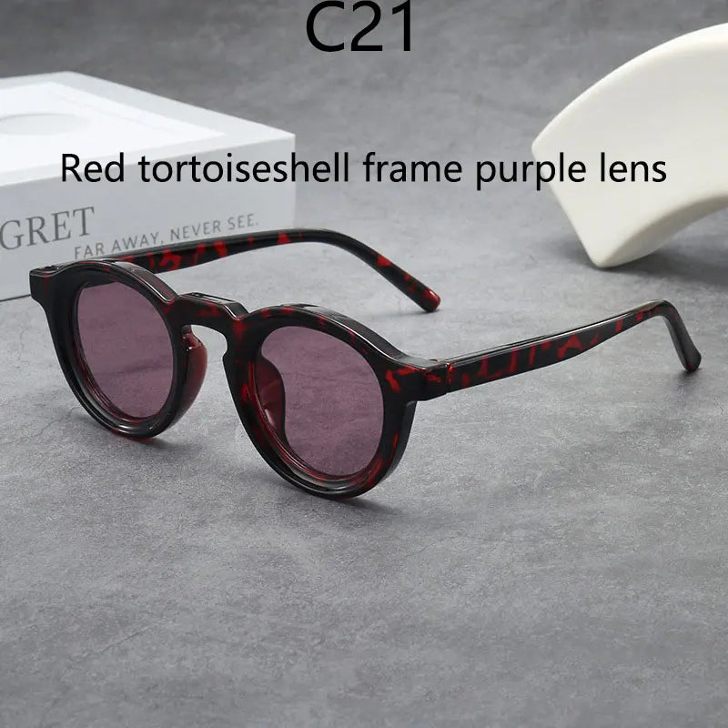 2025 Retro Thick Framed Oval Sunglasses For Men American Style Gray  Eyewear Retro Leopard Print Glasses UV400 Prescription