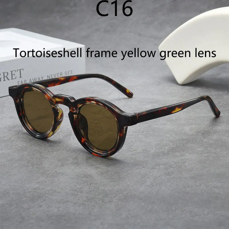 2025 Retro Thick Framed Oval Sunglasses For Men American Style Gray  Eyewear Retro Leopard Print Glasses UV400 Prescription