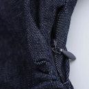 ETJ 2025  Spring New 1975 series denim MIDI dress with lapel side zipper fashion wrinkle waist slim elegant dress