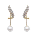 New Classic Elegant Imitation Pearl Pendant Women's Crystal Long tassel Exquisite Pendant Earrings Wedding Jewelry-4833