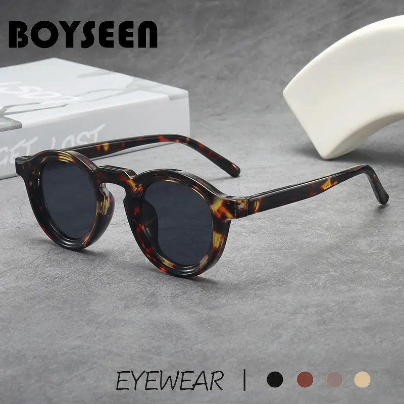 2025 Retro Thick Framed Oval Sunglasses For Men American Style Gray  Eyewear Retro Leopard Print Glasses UV400 Prescription