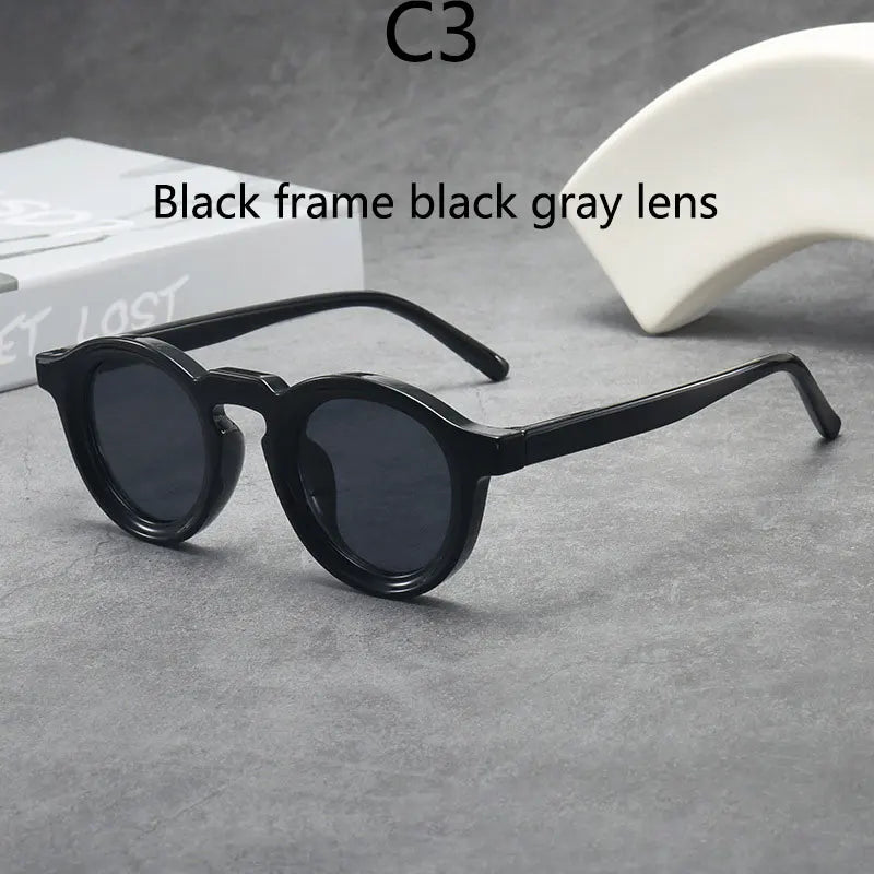 2025 Retro Thick Framed Oval Sunglasses For Men American Style Gray  Eyewear Retro Leopard Print Glasses UV400 Prescription