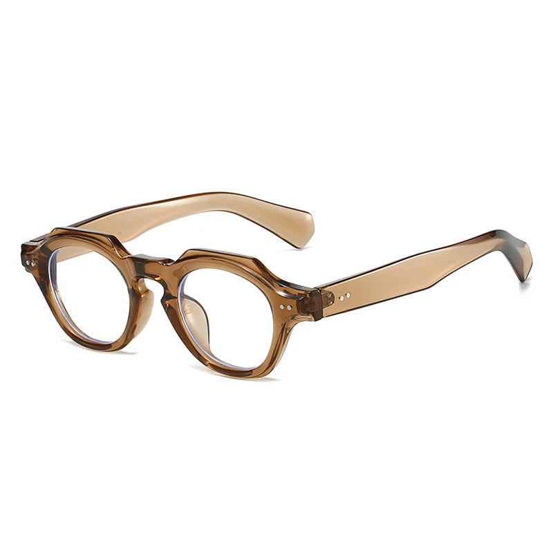 SO&EI Fashion Small Polygon Square Sunglasses Women Retro Rivets Shades UV400 Men Red Blue Sun Glasses