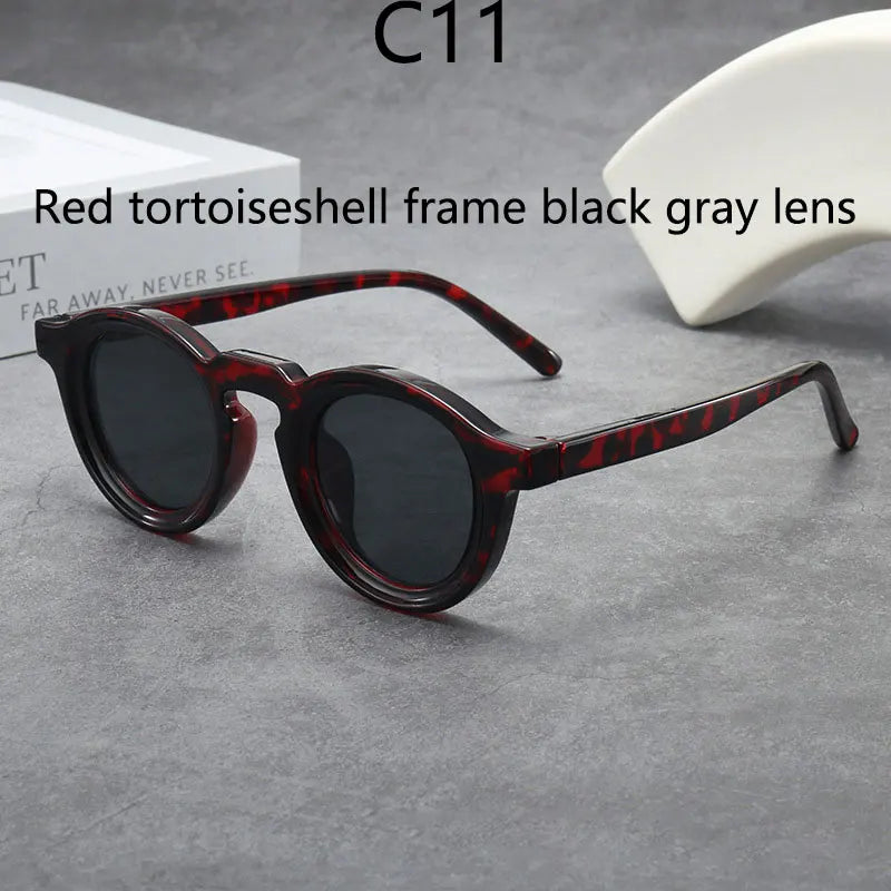2025 Retro Thick Framed Oval Sunglasses For Men American Style Gray  Eyewear Retro Leopard Print Glasses UV400 Prescription