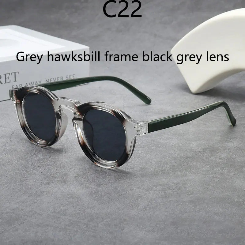 2025 Retro Thick Framed Oval Sunglasses For Men American Style Gray  Eyewear Retro Leopard Print Glasses UV400 Prescription