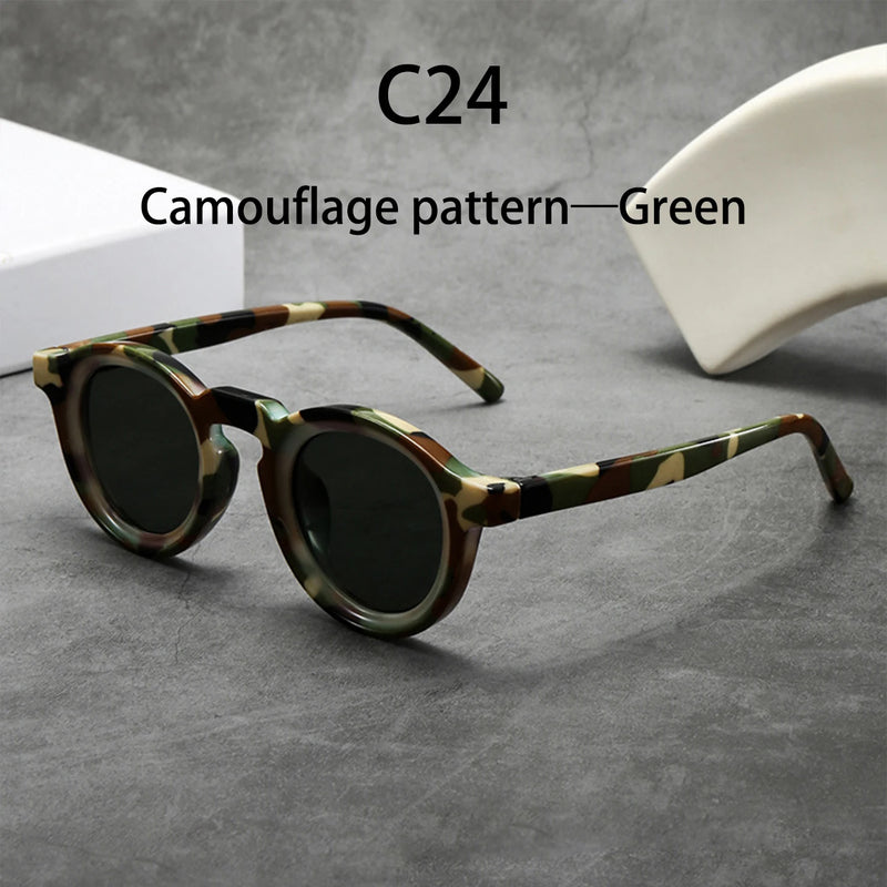 2025 Retro Thick Framed Oval Sunglasses For Men American Style Gray  Eyewear Retro Leopard Print Glasses UV400 Prescription
