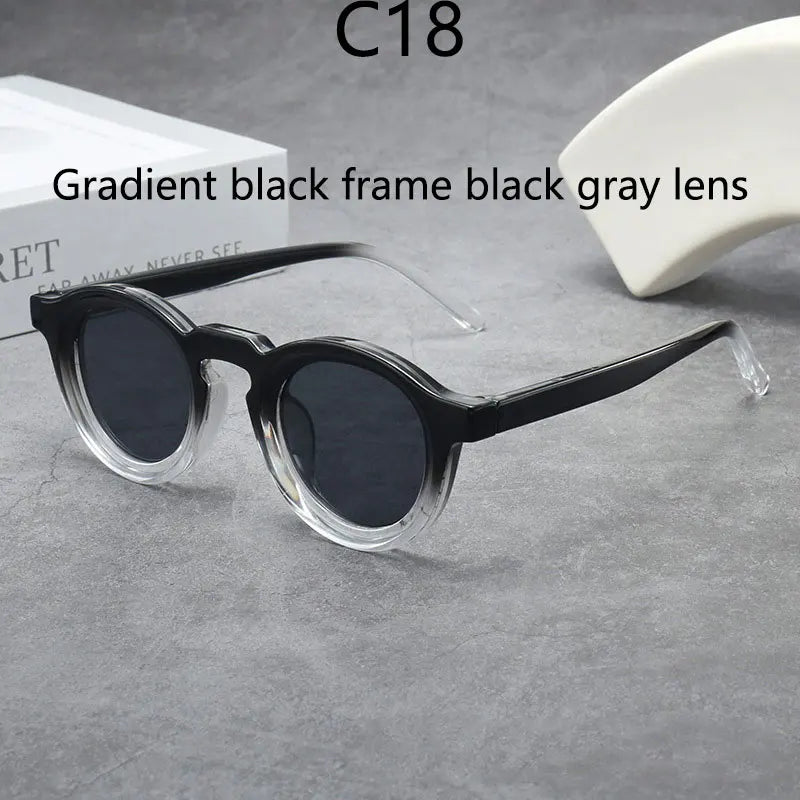 2025 Retro Thick Framed Oval Sunglasses For Men American Style Gray  Eyewear Retro Leopard Print Glasses UV400 Prescription
