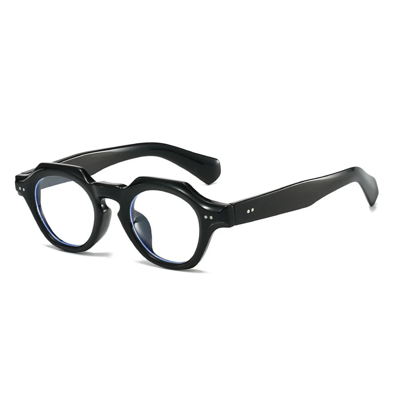 SO&EI Fashion Small Polygon Square Sunglasses Women Retro Rivets Shades UV400 Men Red Blue Sun Glasses