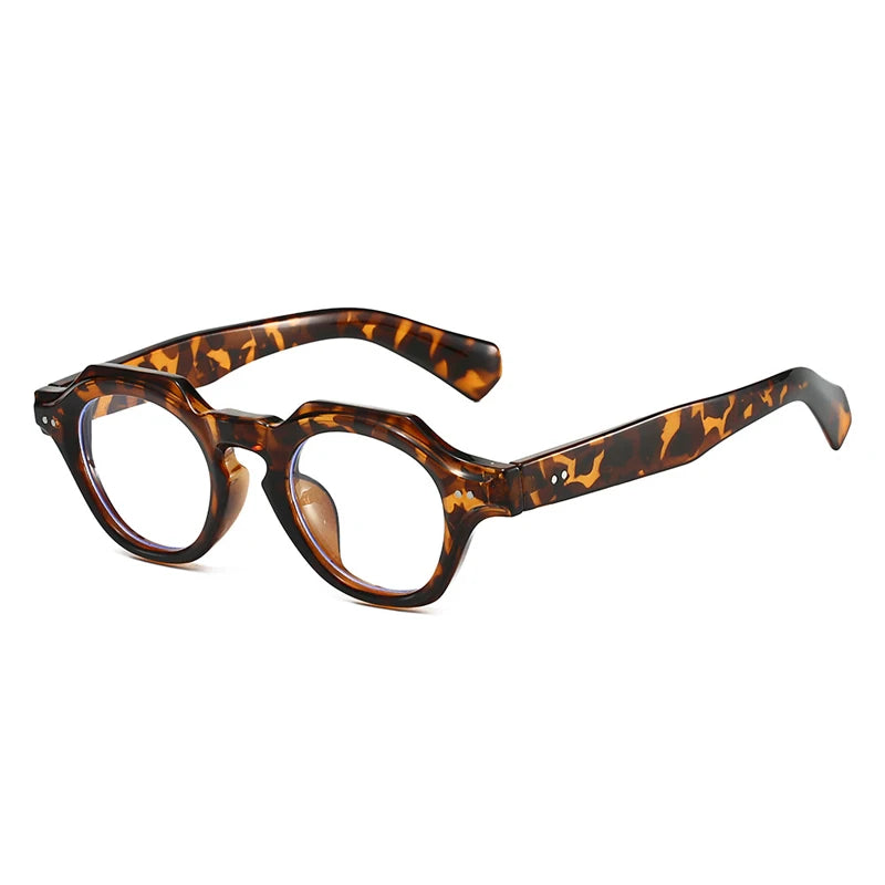 SO&EI Fashion Small Polygon Square Sunglasses Women Retro Rivets Shades UV400 Men Red Blue Sun Glasses