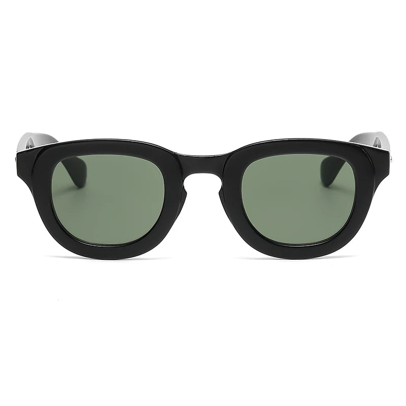 2024 Fashion New Female Retro Multi color Sunglasses Oval Frame Thick Frame Personality Simple Design Sun Glasses Male