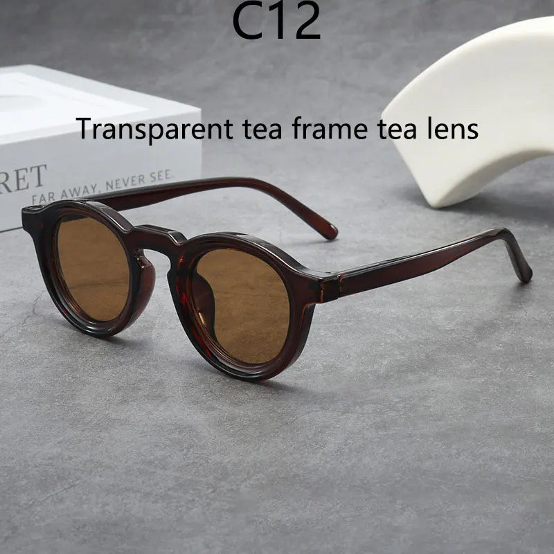 2025 Retro Thick Framed Oval Sunglasses For Men American Style Gray  Eyewear Retro Leopard Print Glasses UV400 Prescription