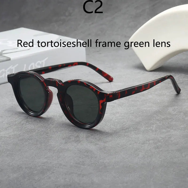 2025 Retro Thick Framed Oval Sunglasses For Men American Style Gray  Eyewear Retro Leopard Print Glasses UV400 Prescription